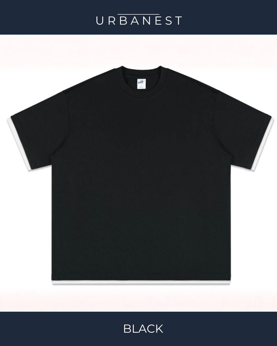 【URBANEST】【1着¥5490】【お得なSET商品】フェイクレイヤードクルーネックTシャツ 5color UN0071