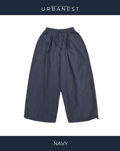 【URBANEST】ドローコードワイドバルーンハーフパンツ 5color UN0094