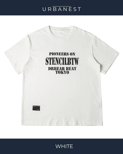 【URBANEST】【1着￥4290】【お得なSET商品】ステンシルロゴクルーネックグラフィックTシャツ 2color UN0088