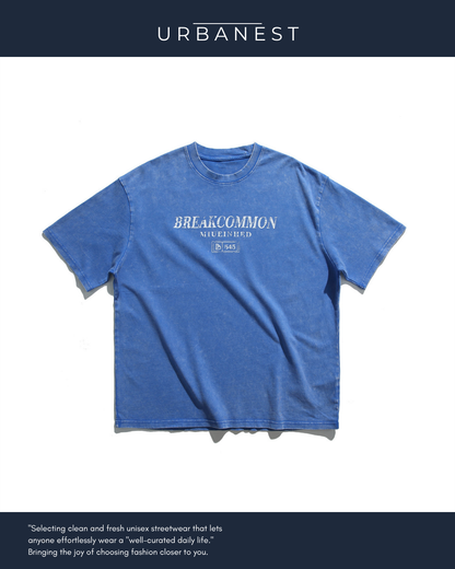 【URBANEST】ヴィンテージウォッシュロゴTシャツ 2color UN0012