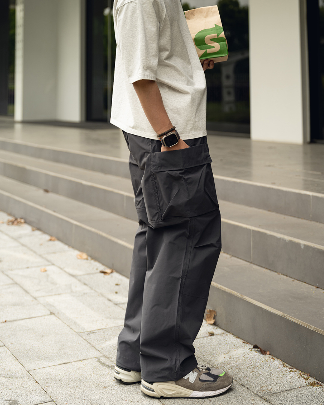 【URBANEST】マルチポケットテックカーゴパンツ 2color UN0107