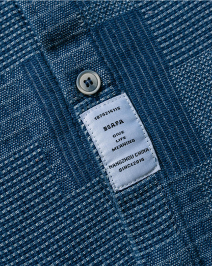 【URBANEST】ミックスパターンハーフスリーブシャツ 2color UN0104