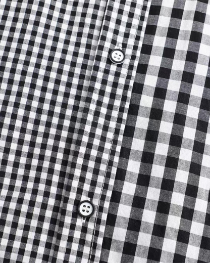 【URBANEST】ミックスギンガムダブルポケットシャツ 2color UN0029