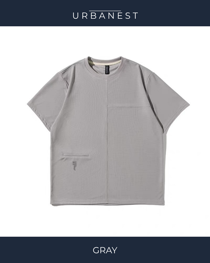 【URBANEST】ワッフルポケットルーズTシャツ 2color UN0033