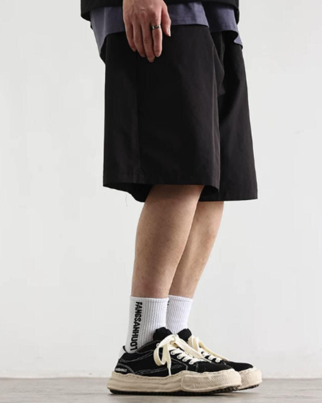 【URBANEST】極太ロープ風シューレースキャンバス厚底スニーカー 3color UN0055