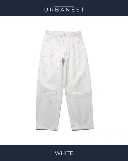 【URBANEST】パネルウォッシュデニムパンツ 2color UN0023