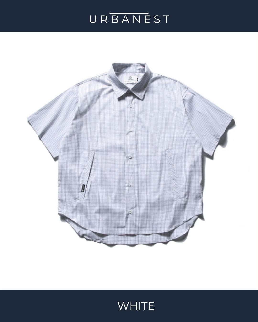 【URBANEST】リラックスフィット格子柄半袖シャツ 2color UN0093