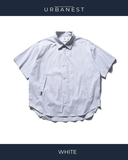 【URBANEST】リラックスフィット格子柄半袖シャツ 2color UN0093