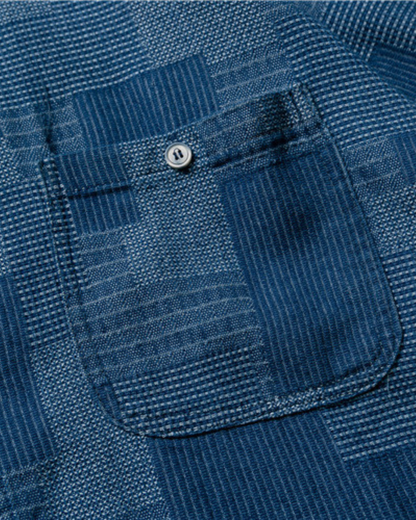 【URBANEST】ミックスパターンハーフスリーブシャツ 2color UN0104
