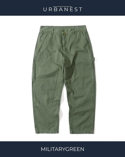 【URBANEST】ダブルニーワイドペインターワークパンツ 4color UN0083