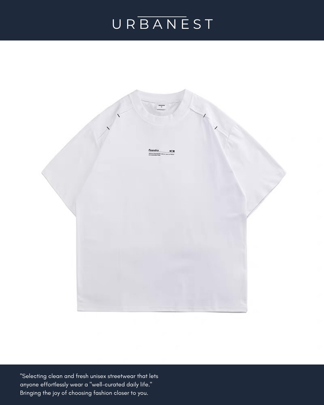 【URBANEST】ミニマルロゴステッチTシャツ 2color UN0021
