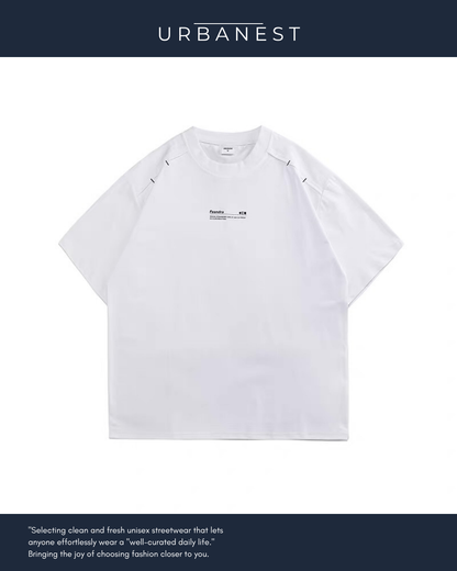【URBANEST】ミニマルロゴステッチTシャツ 2color UN0021