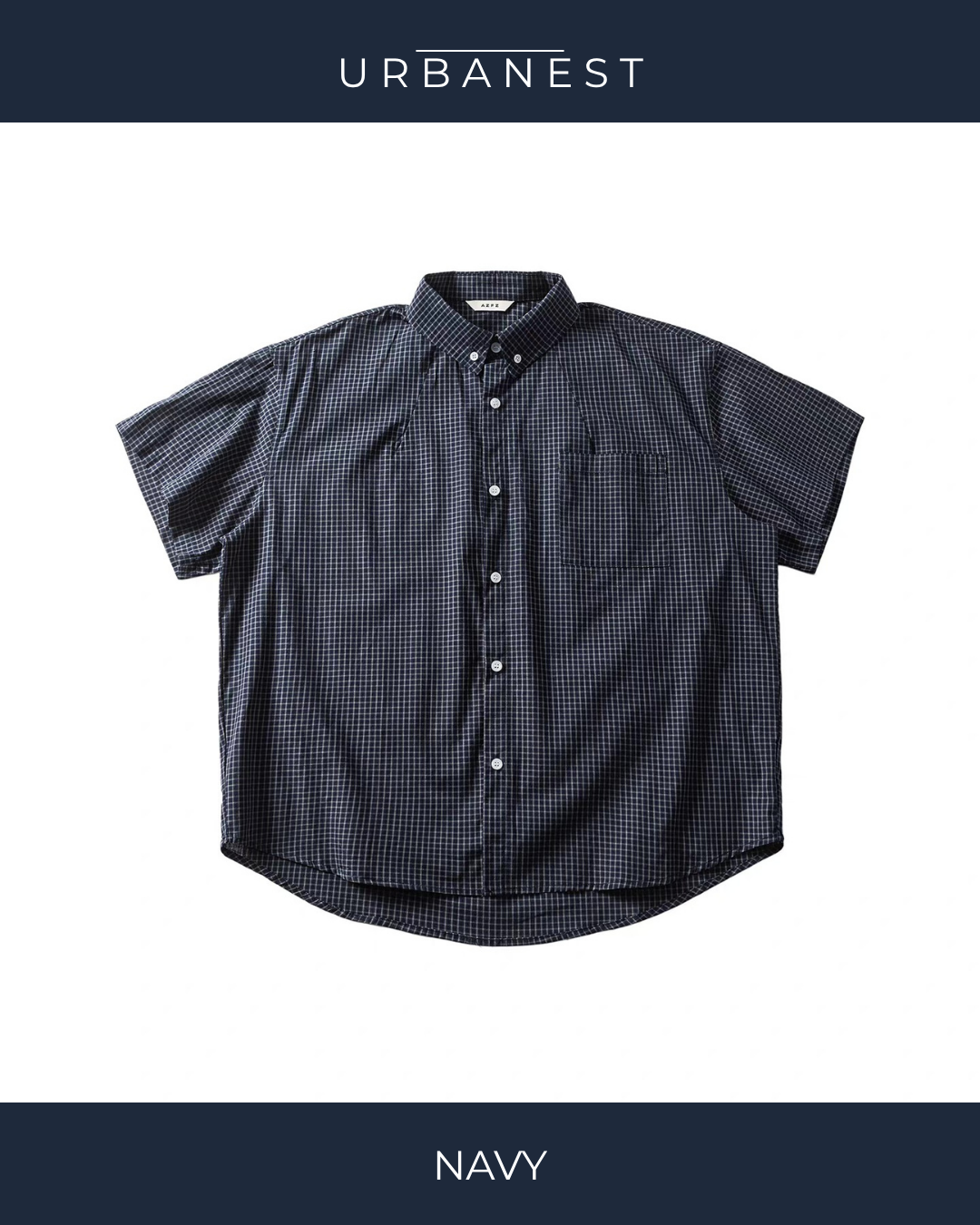 【URBANEST】ボタンダウンチェックシャツ 2color UN0007