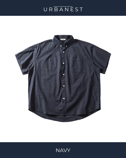 【URBANEST】ボタンダウンチェックシャツ 2color UN0007