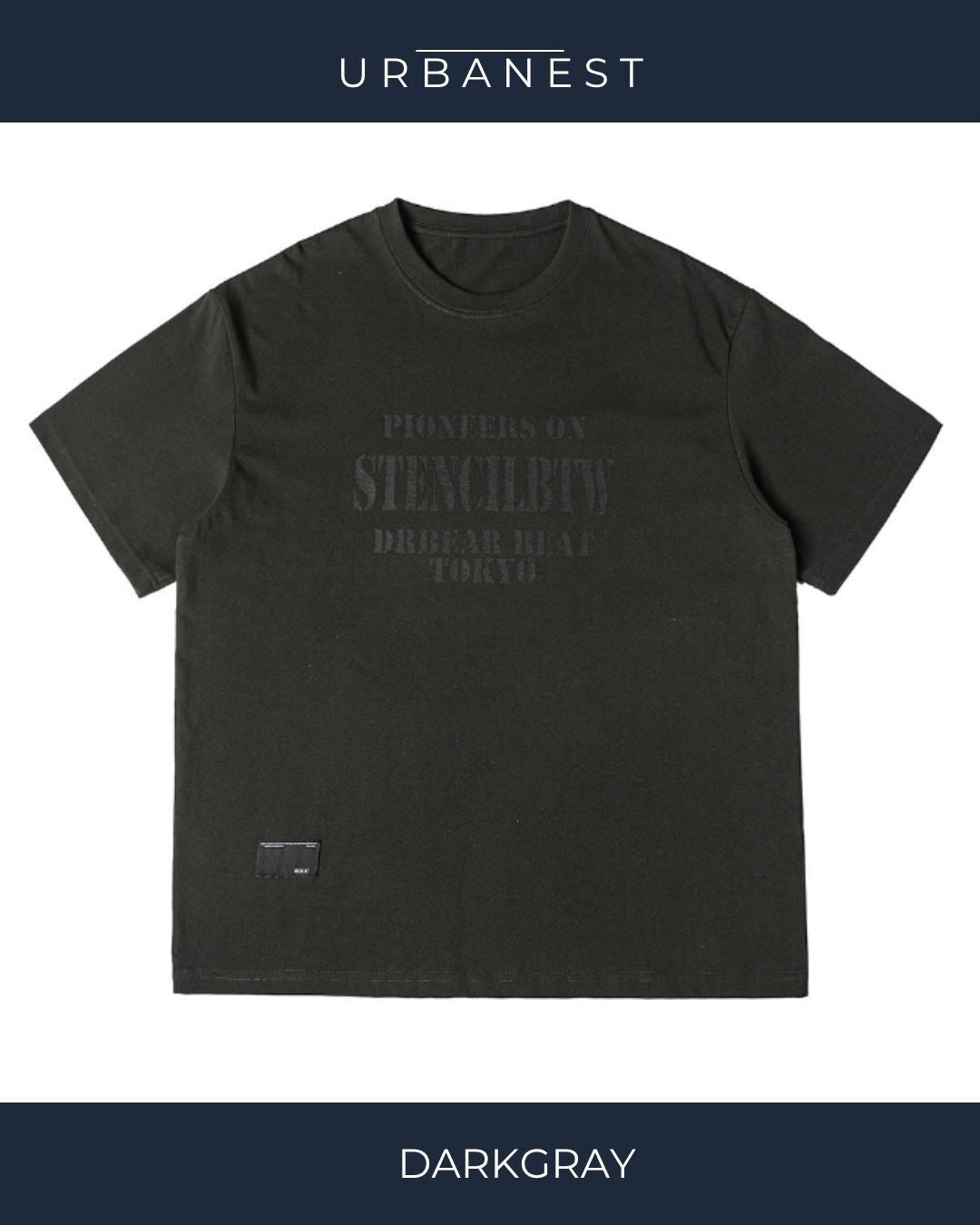 【URBANEST】【1着￥4290】【お得なSET商品】ステンシルロゴクルーネックグラフィックTシャツ 2color UN0088