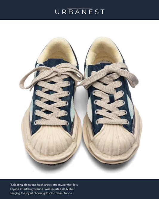 【URBANEST】ボリュームソールシェルトゥ厚底スニーカー 2color UN0059