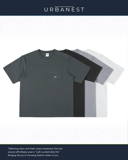 【URBANEST】【1着￥5490】【お得なSET商品】胸ポケットワンポイントクルーネックTシャツ 7color UN0073