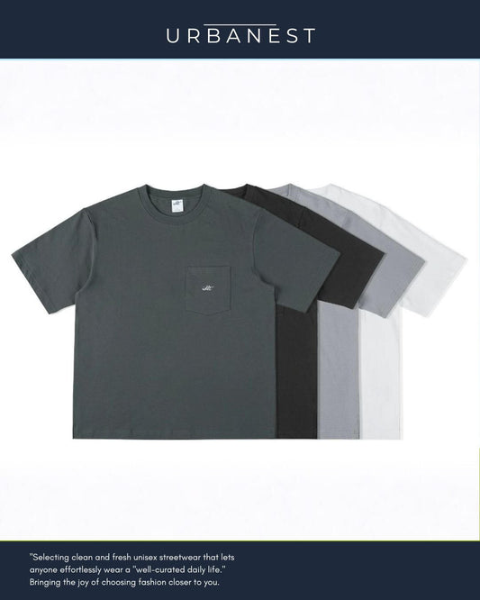 【URBANEST】【1着￥5490】【お得なSET商品】胸ポケットワンポイントクルーネックTシャツ 7color UN0073