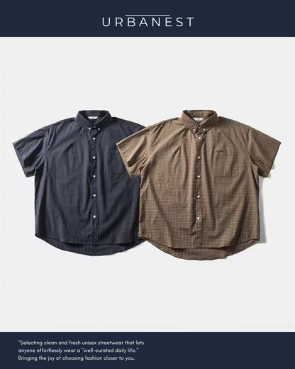 【URBANEST】ボタンダウンチェックシャツ 2color UN0007