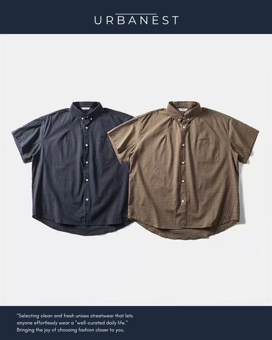 【URBANEST】ボタンダウンチェックシャツ 2color UN0007