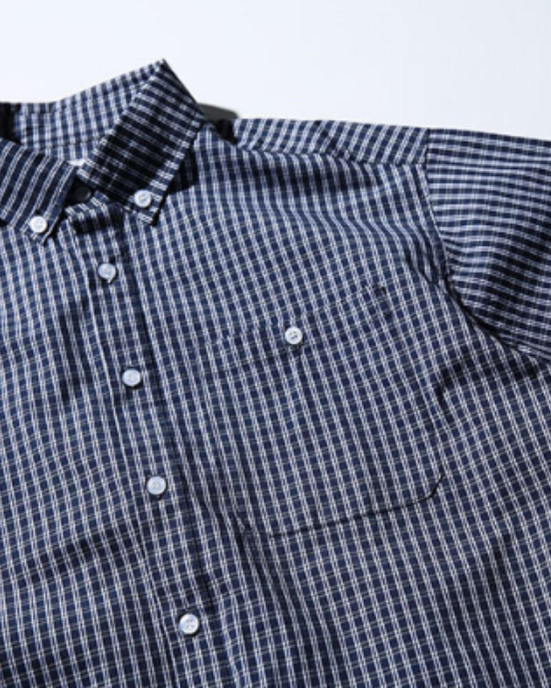 【URBANEST】ギンガムチェック半袖ボタンダウンシャツ 2color UN0090