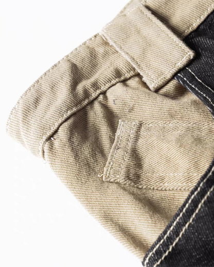 【URBANEST】ツートーンバルーンデニムパンツ UN0042