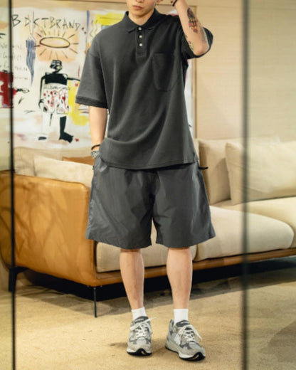 【URBANEST】テックワイドスーパーバギーショートパンツ 5color UN0078