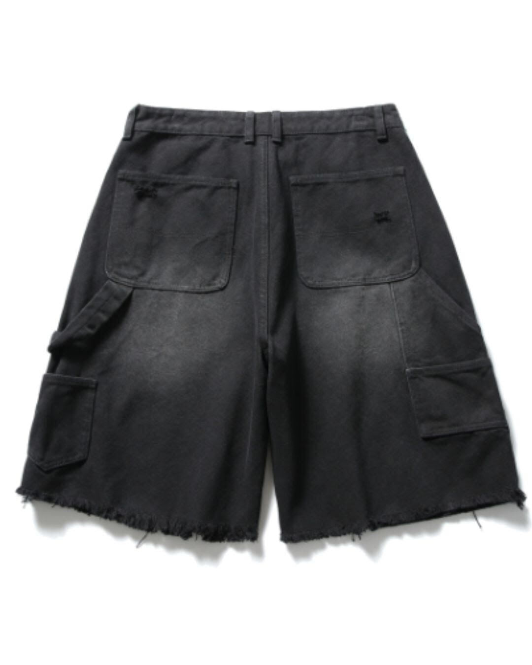 【URBANEST】ダメージ加工ダブルニーカットオフデニムバギーショーツ 3color UN0092