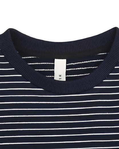 【URBANEST】【1着￥4490】【お得なSET商品】細ボーダーオーバーサイズクルーネックTシャツ 2color UN0095