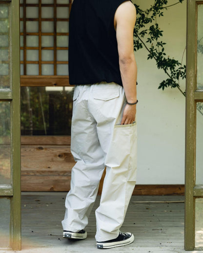 【URBANEST】ロングドローコードワイドパラシュートパンツ 2color UN0087
