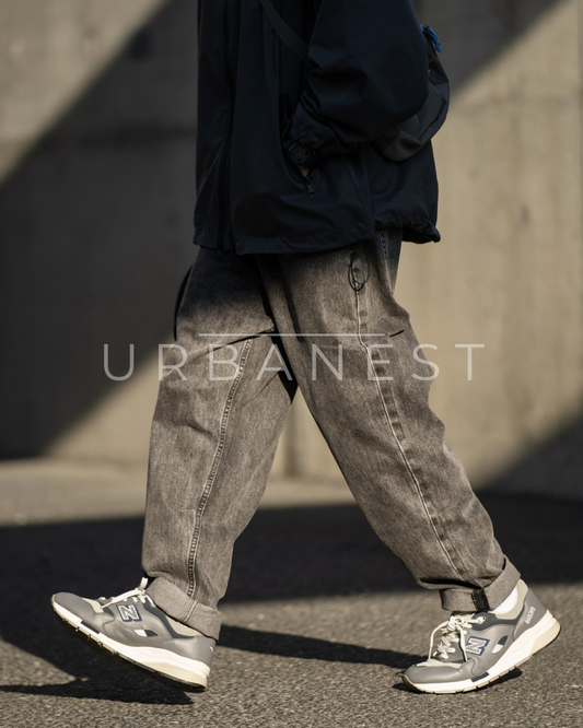 【URBANEST】ヴィンテージウォッシュバルーンデニムパンツ 3color UN0106
