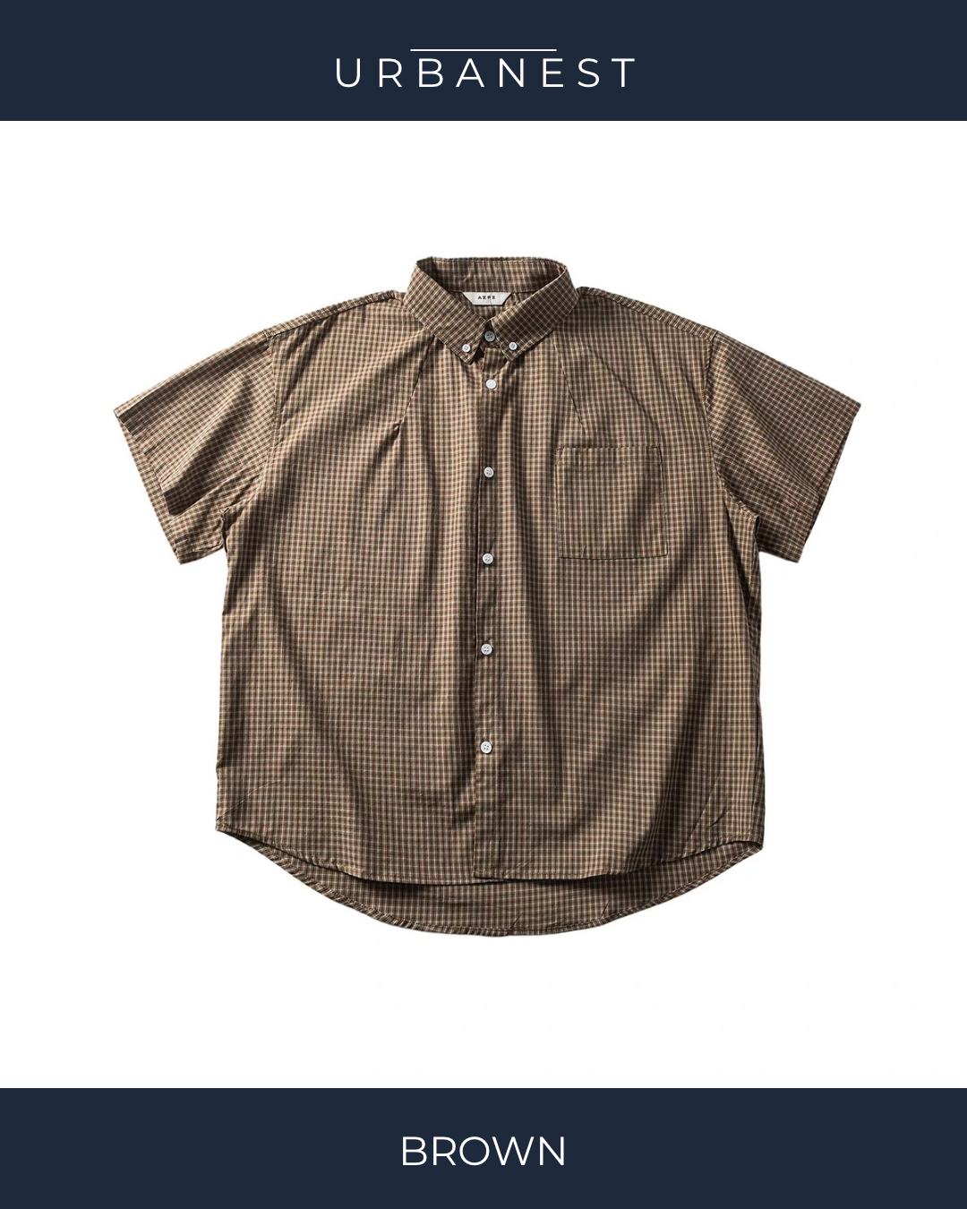 【URBANEST】ボタンダウンチェックシャツ 2color UN0007