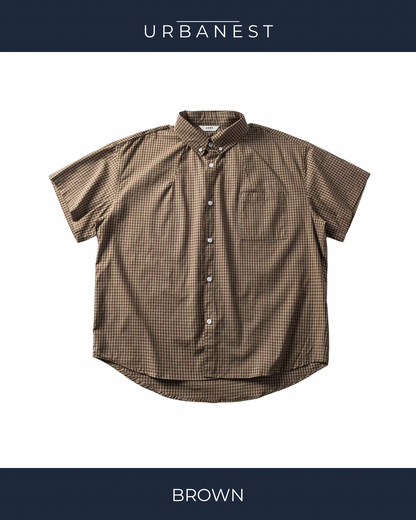 【URBANEST】ボタンダウンチェックシャツ 2color UN0007