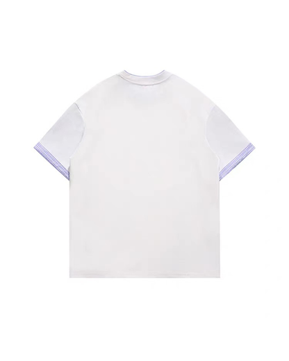 【URBANEST】チェックアクセントレイヤードTシャツ 2color UN0019