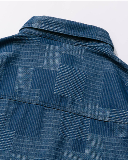 【URBANEST】ミックスパターンハーフスリーブシャツ 2color UN0104