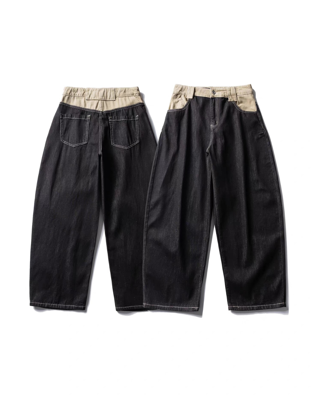 【URBANEST】ツートーンバルーンデニムパンツ UN0042