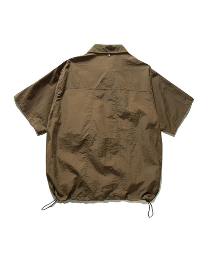 【URBANEST】フラップポケットドローコードシャツ 2color UN0003