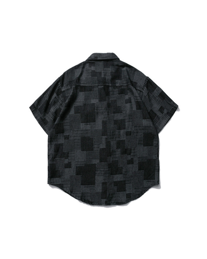【URBANEST】ミックスパターンハーフスリーブシャツ 2color UN0104
