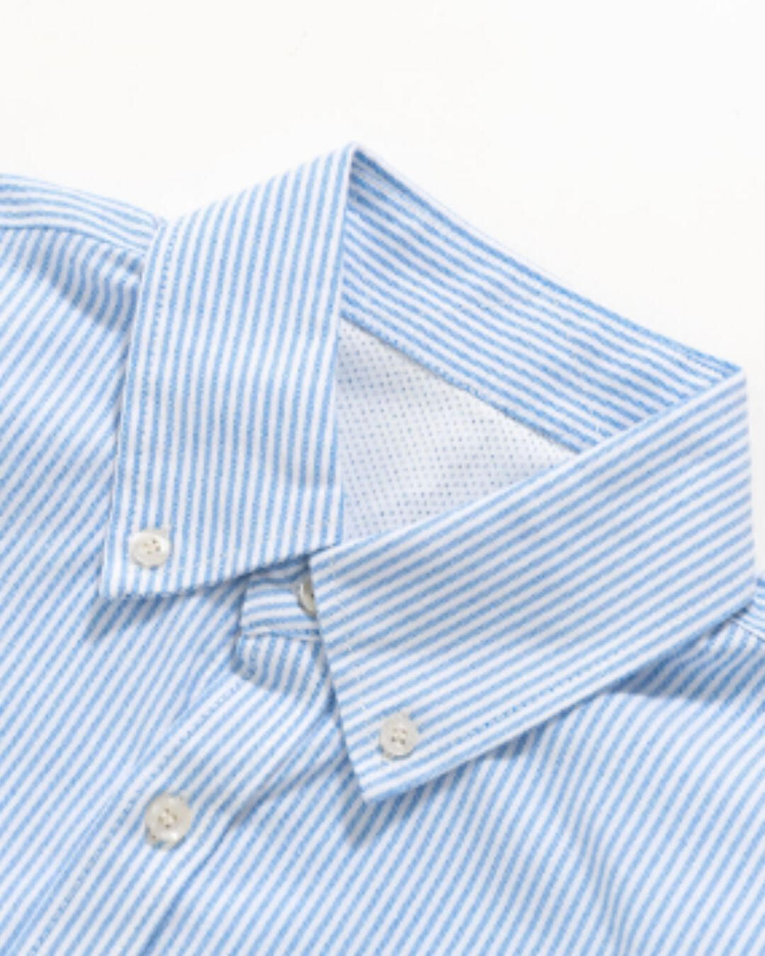 【URBANEST】ストライプボタンダウン長袖シャツ 2color UN0085