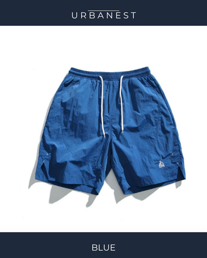 【URBANEST】ワンポイント刺繍イージーハーフパンツ 4color UN0101