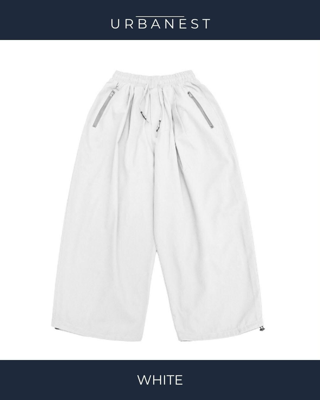 【URBANEST】ドローコードワイドバルーンハーフパンツ 5color UN0094