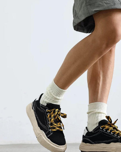 【URBANEST】キャンバス厚底ローカットスニーカー 3color UN0052