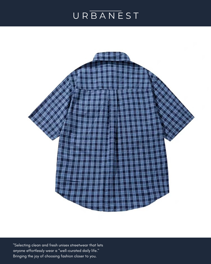 【URBANEST】マルチポケットチェックシャツ UN0034