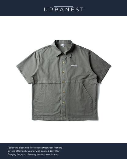 【URBANEST】ルーズフィットユーティリティシャツ 2color UN0041