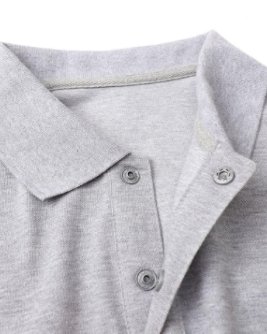 【URBANEST】オーバーサイズスナップボタン半袖ポロシャツ 4color UN0076