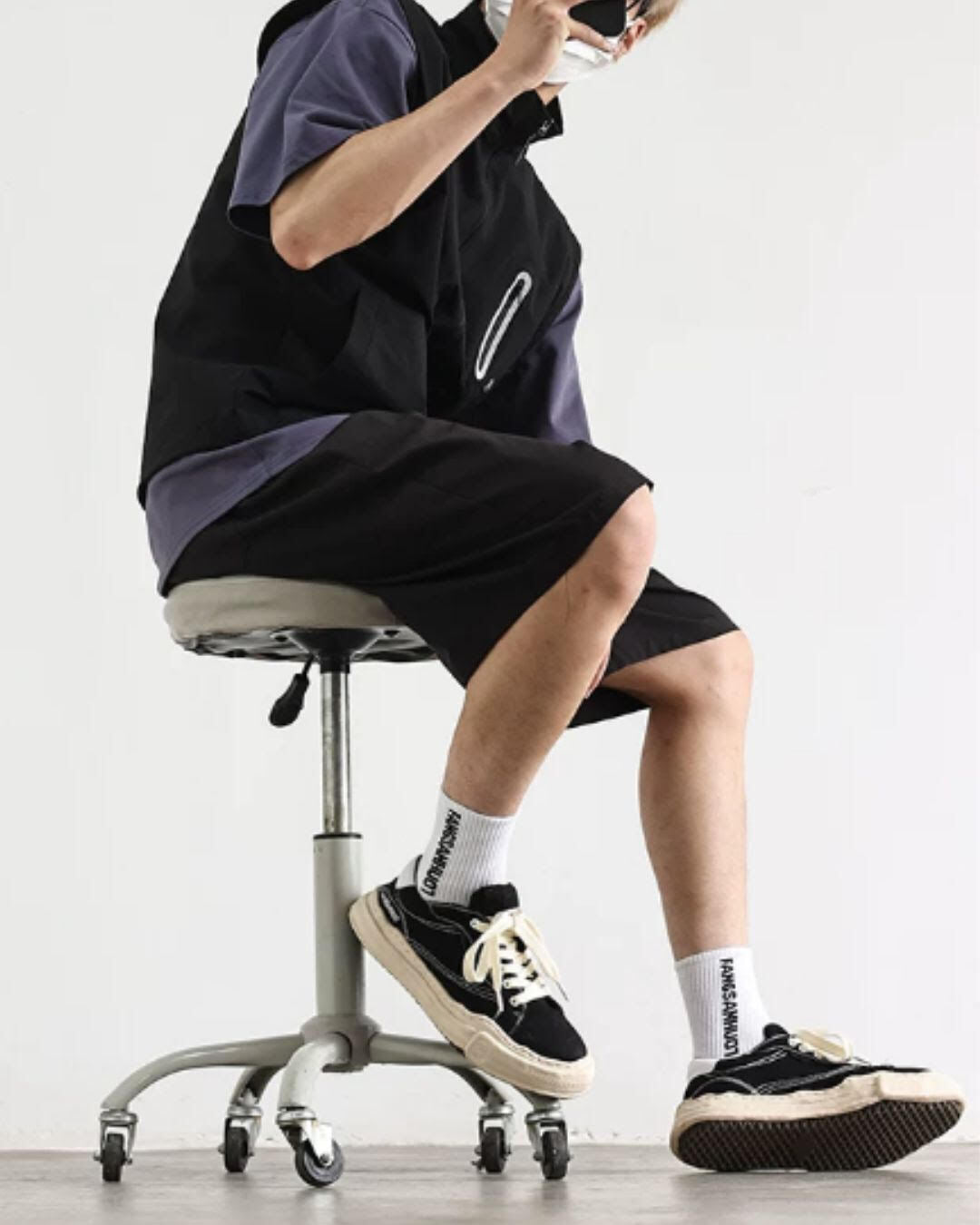 【URBANEST】極太ロープ風シューレースキャンバス厚底スニーカー 3color UN0055