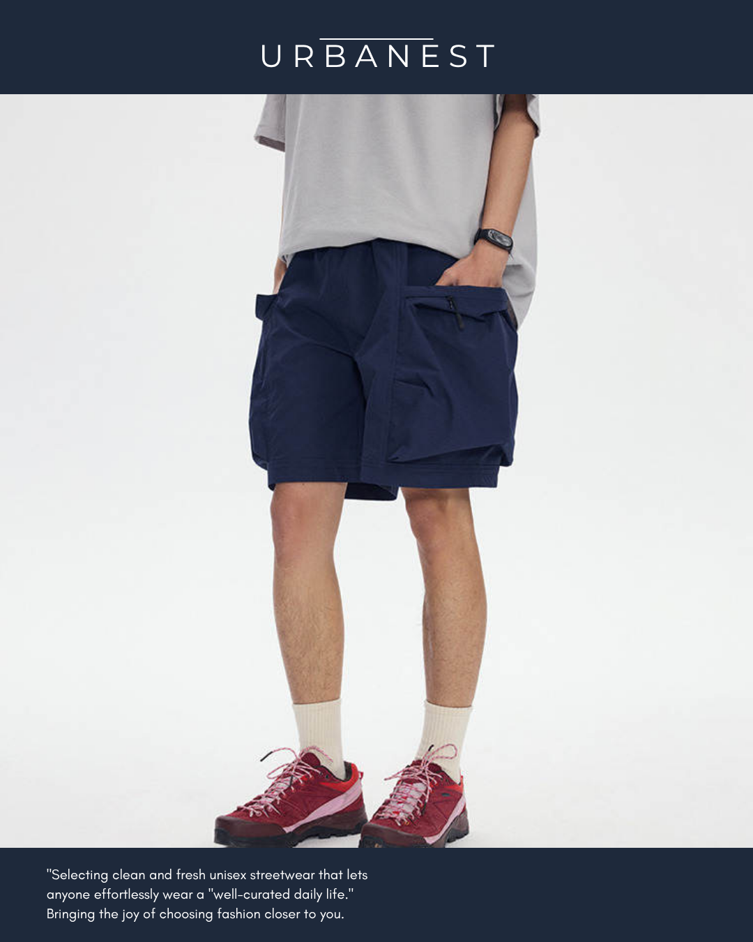【URBANEST】マルチポケットカーゴショートパンツ 3color UN0009