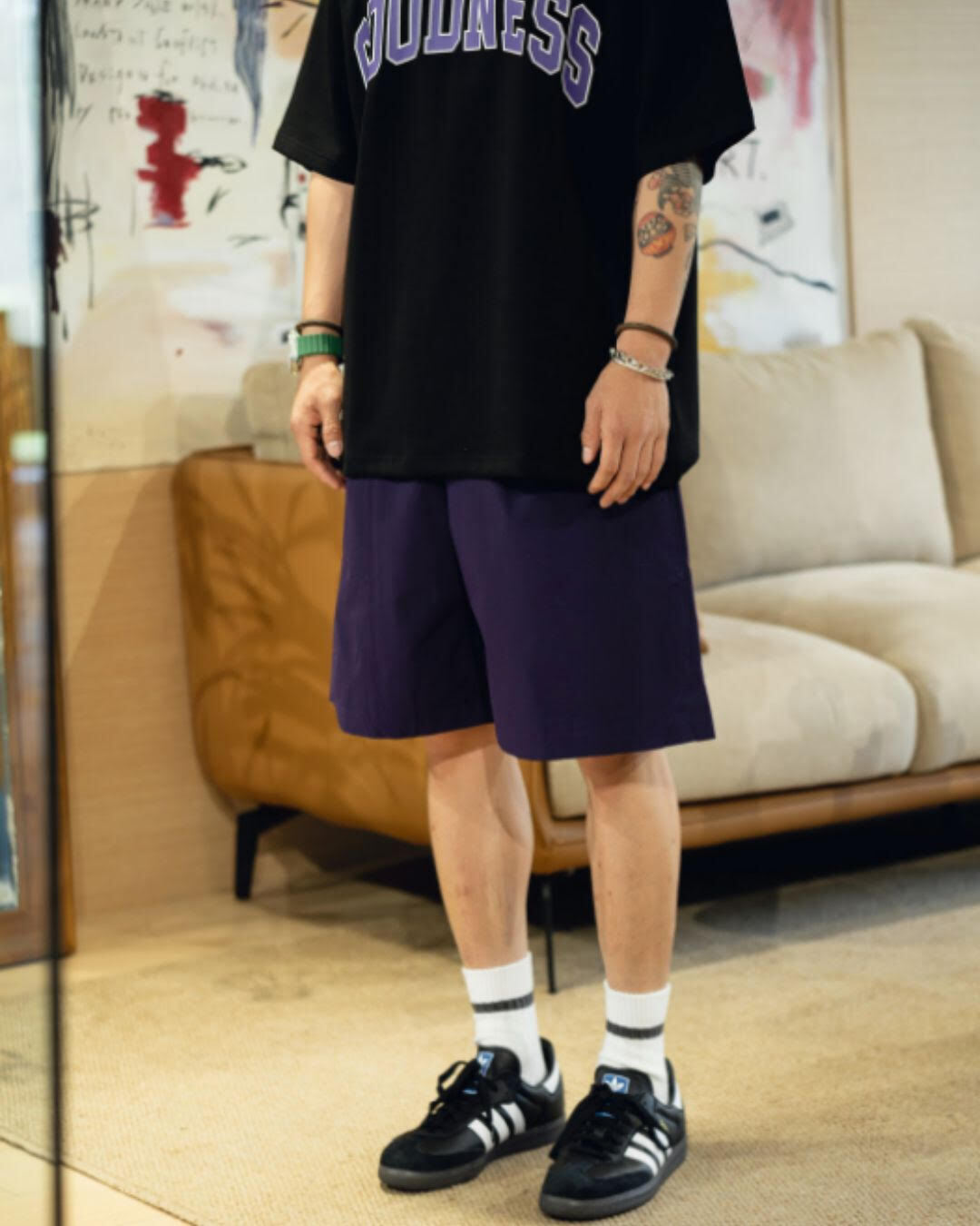 【URBANEST】テックワイドスーパーバギーショートパンツ 5color UN0078