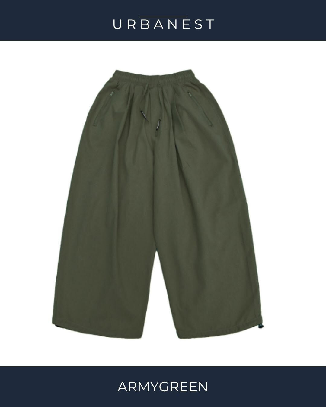 【URBANEST】ドローコードワイドバルーンハーフパンツ 5color UN0094