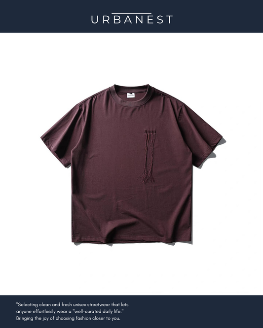 【URBANEST】フリンジロゴルーズアクセントTシャツ UN0036